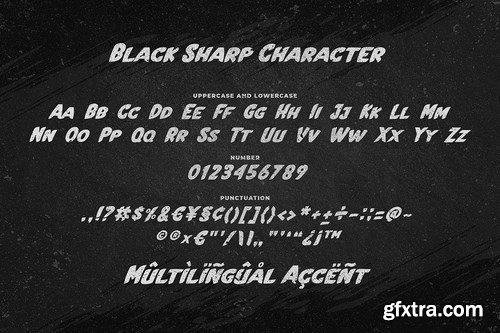 Black Sharp a Bold Font