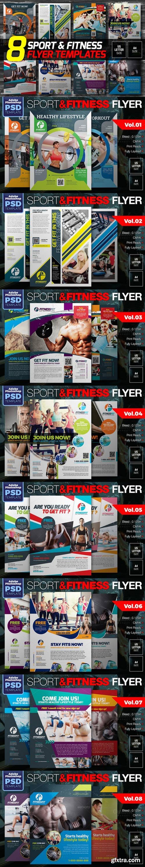 8-in-1 Sport & Fitness Flyers Bundle