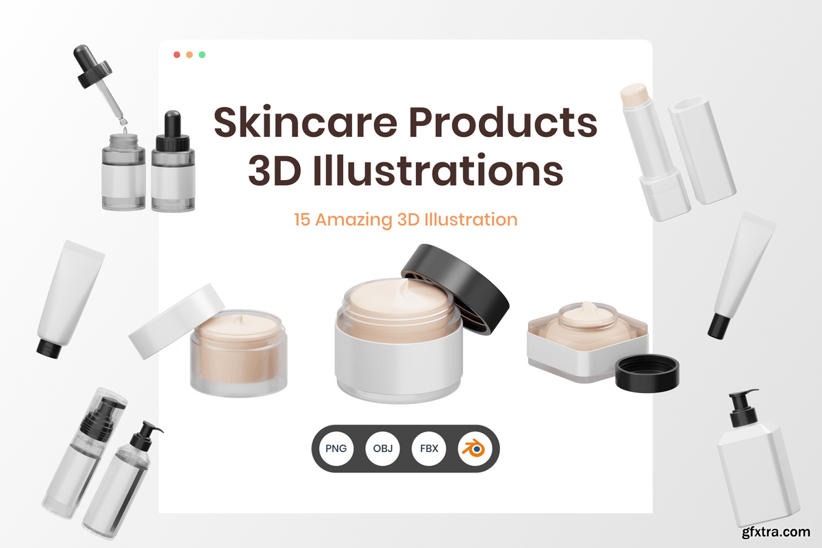 Skincare Product 3D Render Illustration » GFxtra