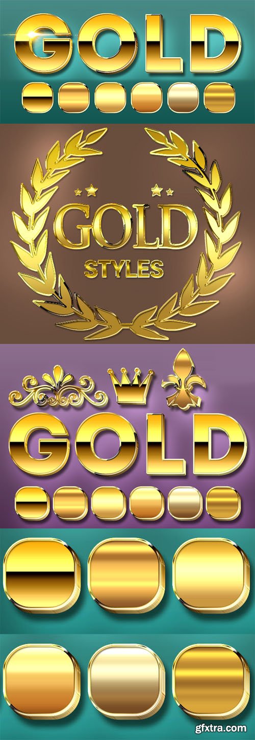 6 Golden Styles for Photoshop