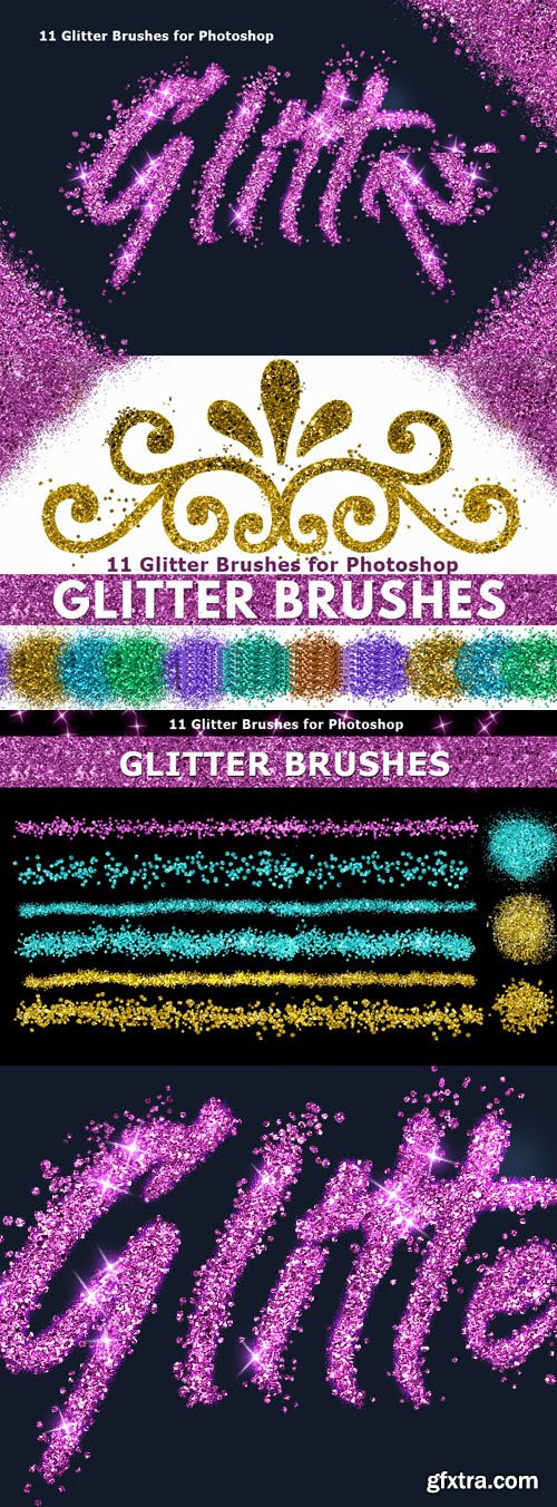 Glitter Effects - 11 Glitter Brushes for Photoshop