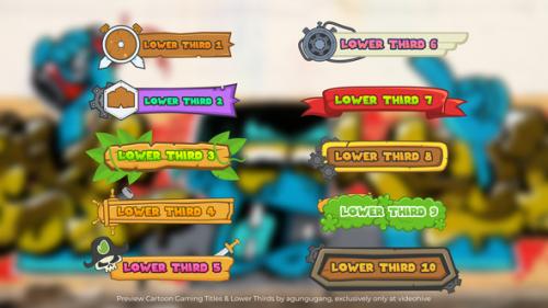 Videohive - Cartoon Game Titles And Lower Thirds - 37368250 - 37368250