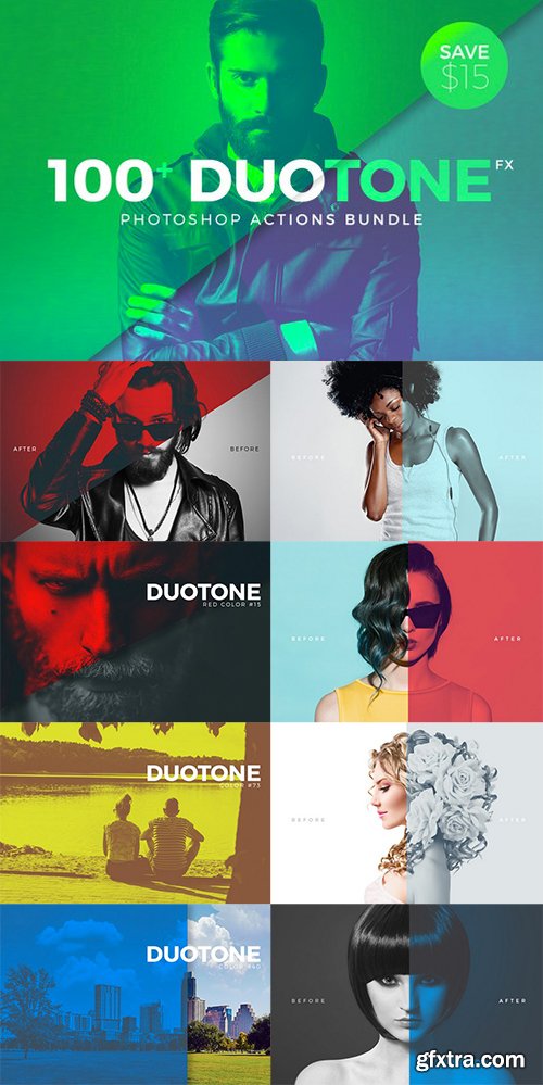 Duotone Photoshop Action Bundle