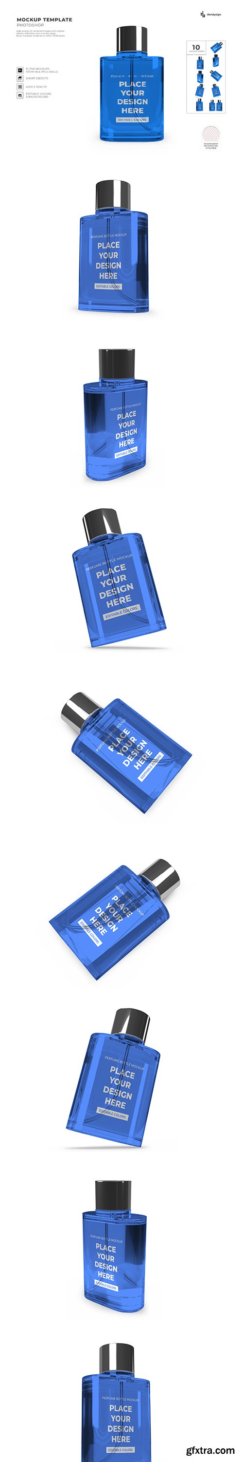 Perfume spray bottle mockup