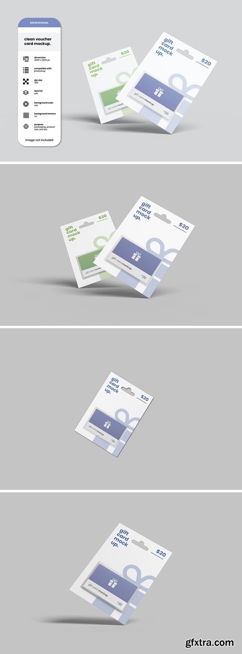 Clean Voucher Card Mockup