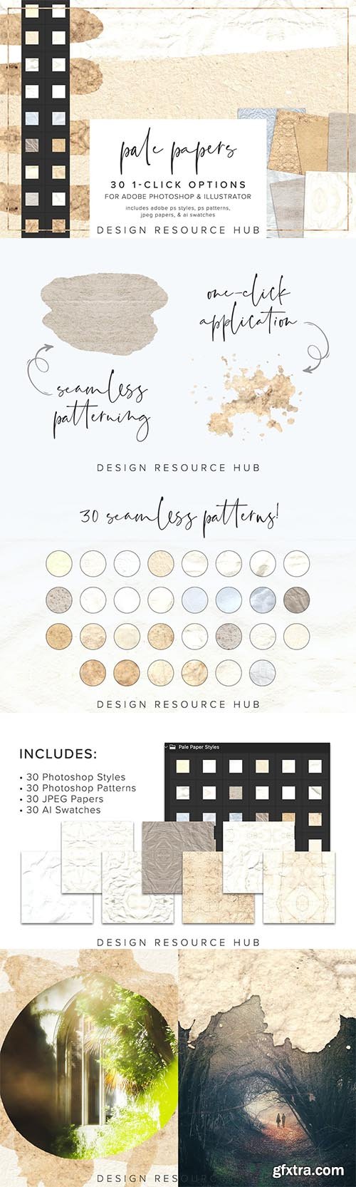 CreativeMarket - Pale Papers Photoshop Styles 6966089