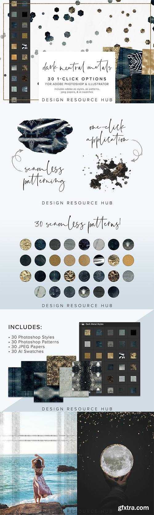 CreativeMarket - Dark Neutral Metals PS Style Pack 6966022