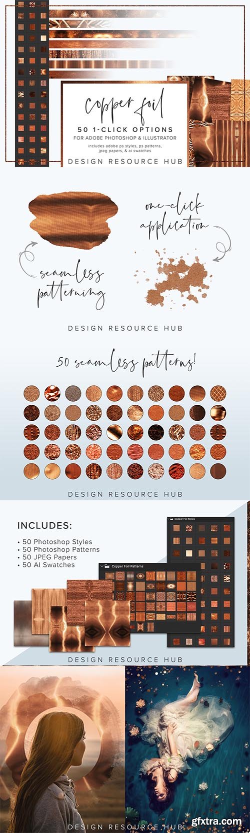 CreativeMarket - Copper Foil Layer Style Pack 6966016