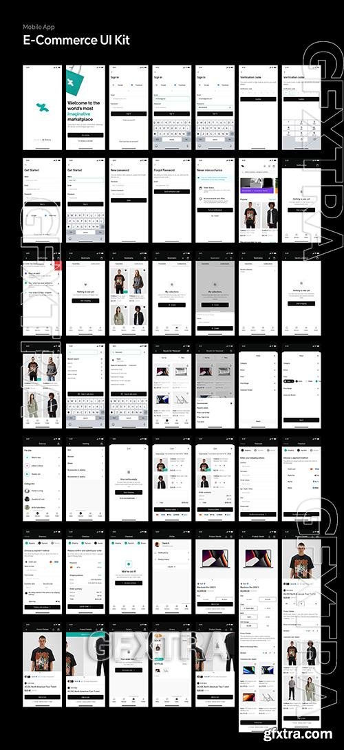 E-Commerce Mobile App UI Kit