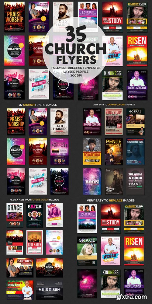 37 Church Flyers Bundle