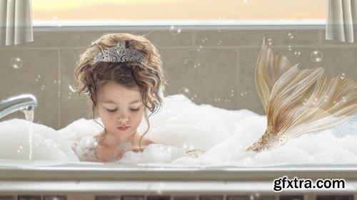 Tara Lesher Education - Compositing Tutorials - Bath Time Mermaid