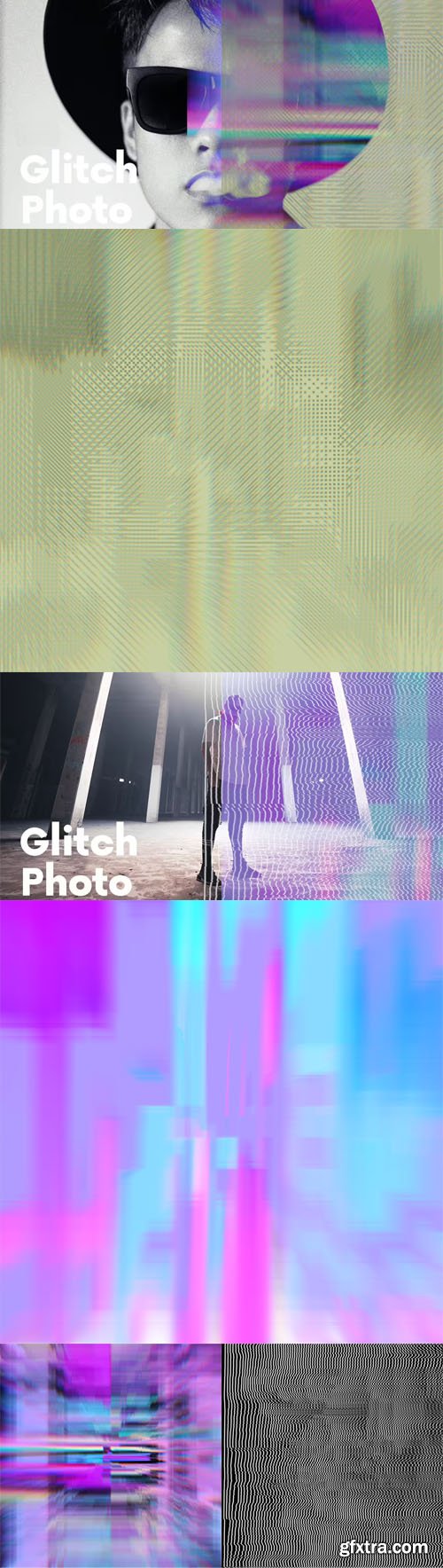 Glitch Photo Overlays for Photoshop