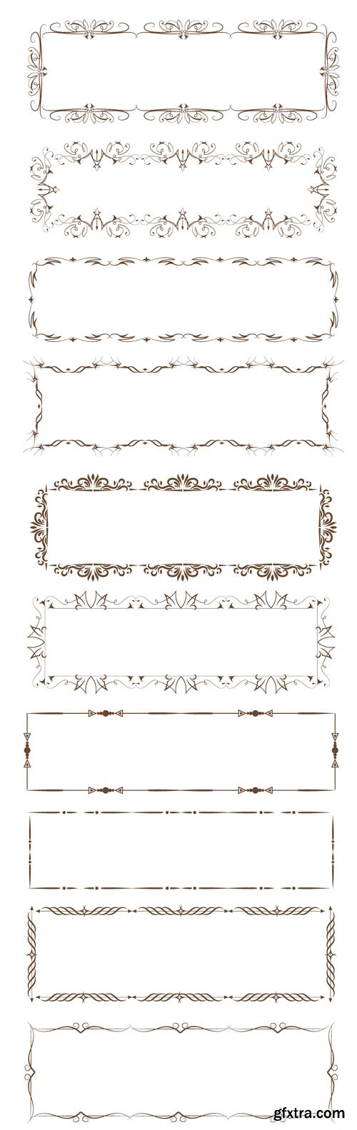 20 Vintage Floral Frames for Decoration Vector Templates