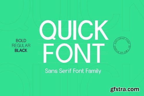 Quick - Simple Sans Serif Family Font