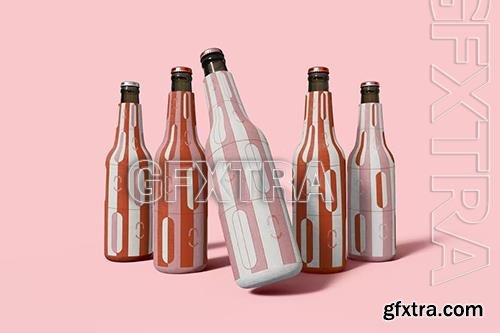 Bottle Cooler Set Mockup K7XHE35