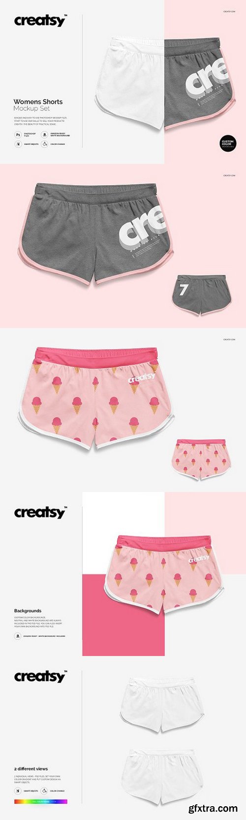 Womens Shorts Mockup Set