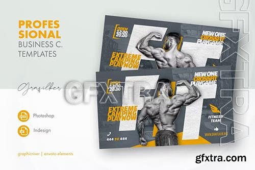 Fitness Time Business Card Templates JHDVKCG