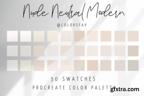  Nude Neutral Modern Procreate Color Ipad