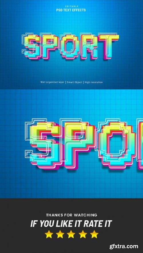 GraphicRiver - Sport Glass Colorful Editable Text Effect PSD 36303346