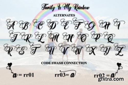  Family is My Rainbow Font