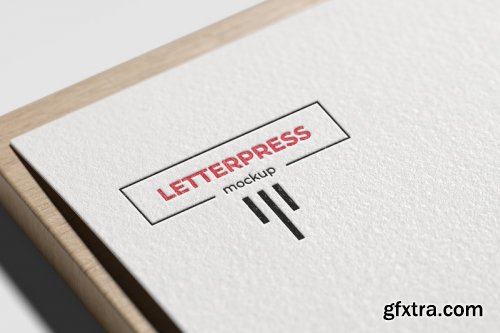 Letterpress logo mockup