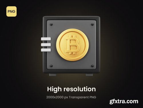 BlackGold - Cryptocurrency 3D Icon Pack