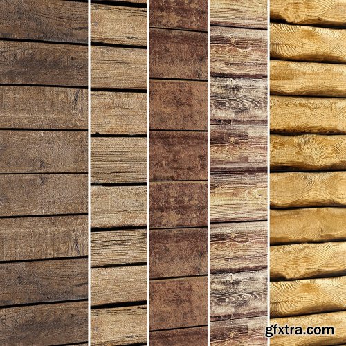 Collection of wood panels 5 pcs