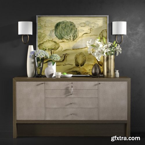 Chest of drawers Carmel Console with decor