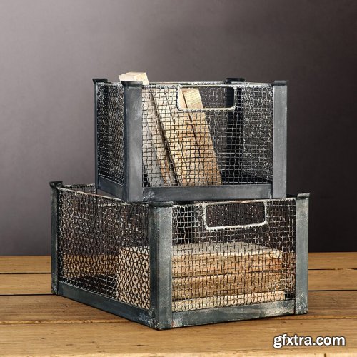 RH Mesh Metal Bin