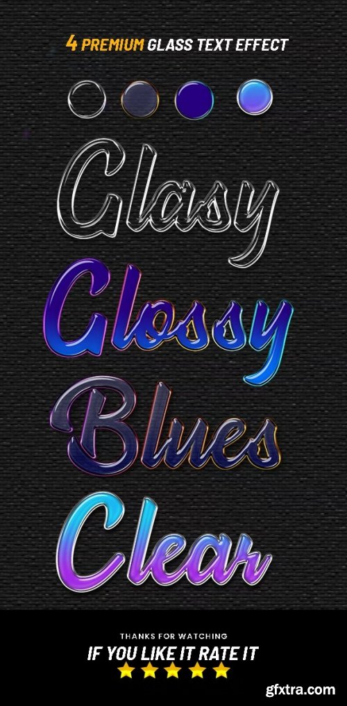 GraphicRiver - 4 Editable Premium Glass Text Effect 36942592