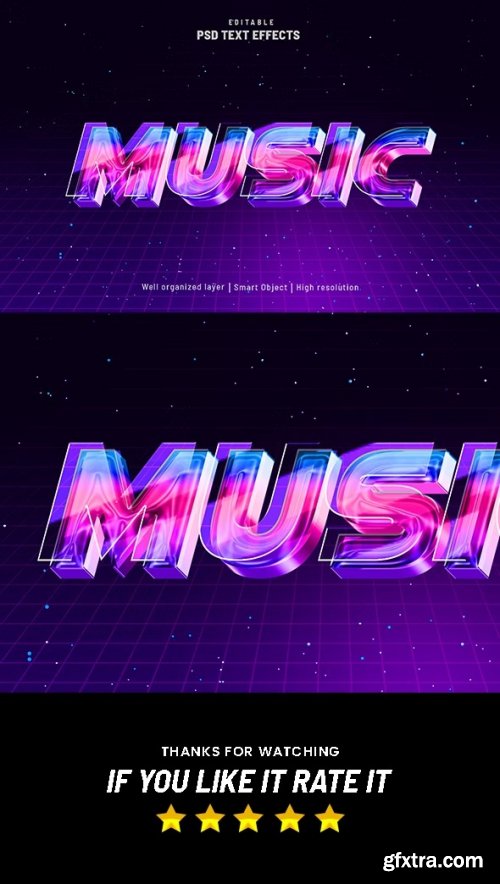 GraphicRiver - Music Party Galaxy Glass Editable Text Effect 36936312