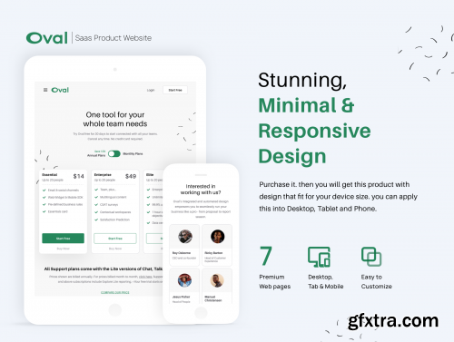 Oval: SaaS Platform Landing Page 3