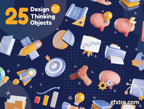 Design Thinking 3D Icons