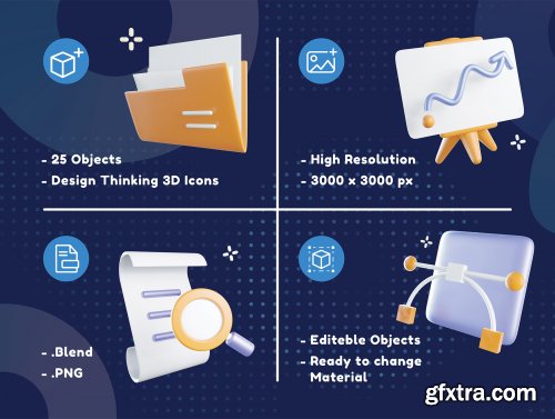 Design Thinking 3D Icons