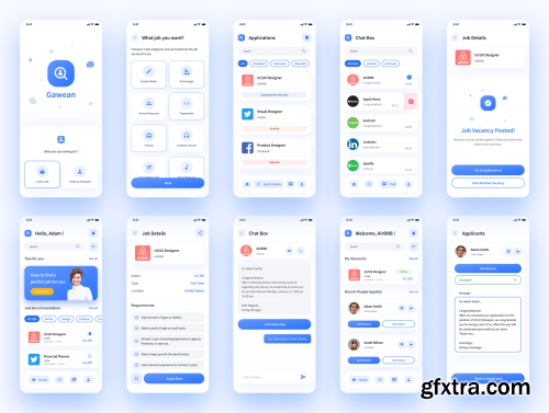Gawean - Job Finder App UI Kit