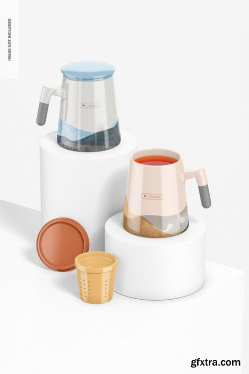 Tea infuser cups mockups