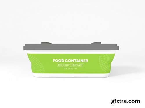 Plastic food container packaging mockup