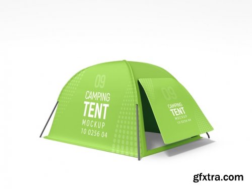 Display camping tent mockup