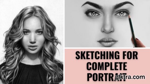  In-Depth pencil art: Sketching complete portrait with eyes, nose, ears, hairs & skin | Sketching Ide