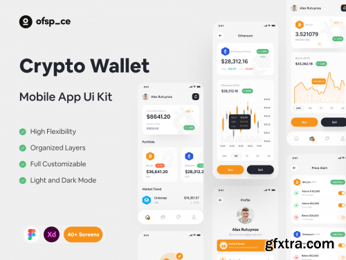 Crypto Wallet App Design UI Kit