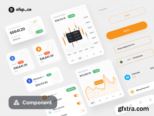 Crypto Wallet App Design UI Kit