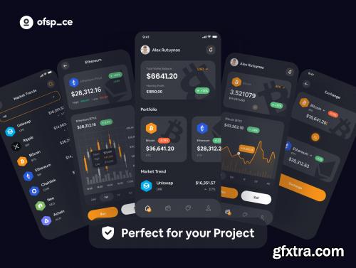 Crypto Wallet App Design UI Kit