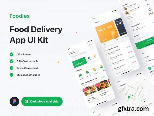 Foodies - Food Delivery App UI Kit