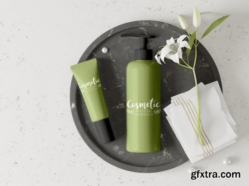 Cosmetic product packaging mockup