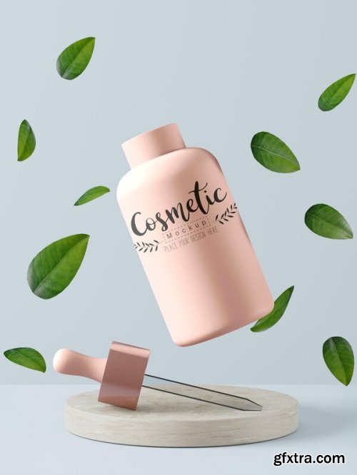 Cosmetic product packaging mockup