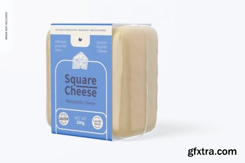 Square cheese mockup