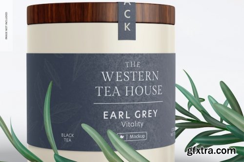 Bamboo tea packagings mockup