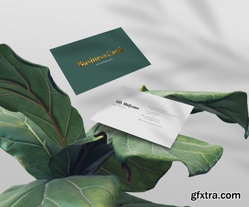 Clean minimal business card logo mockup