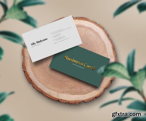 Clean minimal business card logo mockup