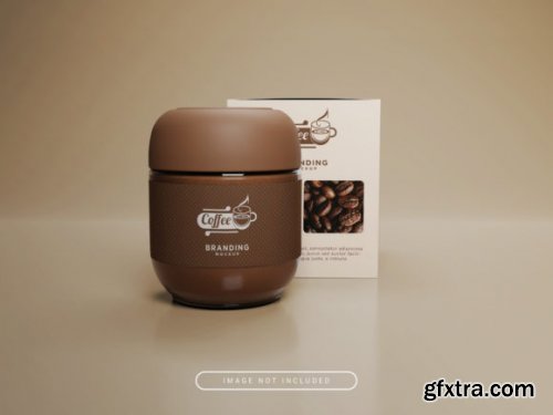 Coffee Jar Packaging Mockup